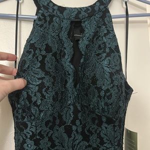 NWT halter neck evening dress Teal